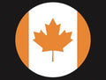 Canadian flag in a coin.